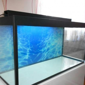 100litrelik akvarium qapaqli arxa fon wekili hediyye